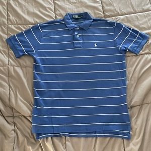 Polo Ralph Lauren blue polo white stripes size M